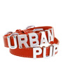 Red Leather Personalised Dog Collar (Chrome Letters)