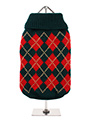 Red & Dark Green Argyle Sweater