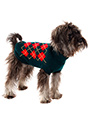 Red & Dark Green Argyle Sweater