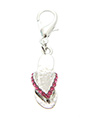 Swarovski Flip Flop Dog Collar Charm (Pink Crystals)