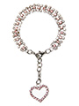 Love Heart Crystal Dog Necklace