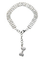 Four Row Crystal Dog Necklace