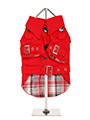 Red Fabric Trench Coat