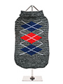 Charcoal Grey / Red Argyle Sweater