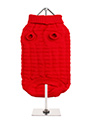 Red Waffle Textured Knitted Sweater
