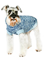 Blue Waffle Textured Knitted Sweater