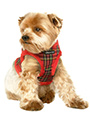 Luxury Fur Lined Red Tartan Harness