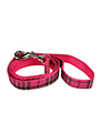 Fuschia Pink Tartan Fabric Lead