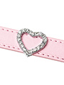 Crystal Heart 18mm Slider (for personalised collars)