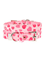 Pink Hearts Fabric Collar