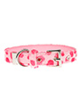 Pink Hearts Fabric Collar