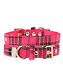 Fuschia Pink Tartan Fabric Collar