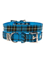 Blue Tartan Fabric Collar