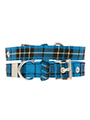 Blue Tartan Fabric Collar