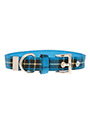 Blue Tartan Fabric Collar