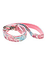 Vintage Rose Floral  Fabric Collar & Lead Set