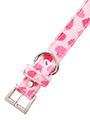 Pink Hearts Fabric Collar & Lead Set