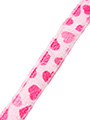 Pink Hearts Fabric Collar & Lead Set