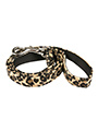 Leopard Print Fabric Collar & Lead Set