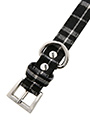 Black & White Tartan Fabric Collar & Lead Set