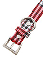 Red Checked Tartan Fabric Collar & Lead Set