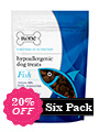 Six Pack - 80% Freshly Prepared Fish Hypoallergenic Dog Treats (6 x 200g packs)