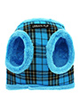Luxury Fur Lined Blue Tartan Harness