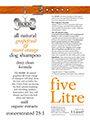 All Natural Grapefruit & Sweet Orange Dog Shampoo (5 Litre Groomer's Range)