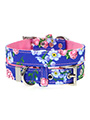 Pink / Blue Floral Burst Fabric Collar