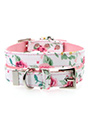 Pink Floral Cascade Fabric Collar