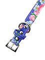 Pink / Blue Floral Burst Fabric Collar & Lead Set