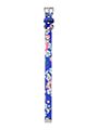 Pink / Blue Floral Burst Fabric Collar & Lead Set