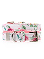 Pink Floral Cascade Fabric Collar & Lead Set
