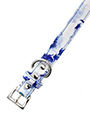 Blue Floral Bouquet Fabric Collar & Lead Set