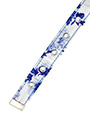 Blue Floral Bouquet Fabric Collar & Lead Set