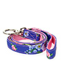 Pink / Blue Floral Burst Fabric Lead