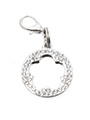 Clover Diamante Mirrored Dog Collar Charm