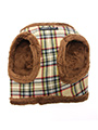 Luxury Fur Lined Brown Tartan Harness