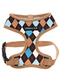 Brown & Blue Argyle Harness