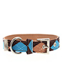 Brown & Blue Argyle Fabric Collar