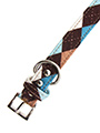 Brown & Blue Argyle Fabric Collar