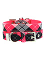 Pink Argyle Fabric Collar