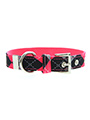 Pink Argyle Fabric Collar