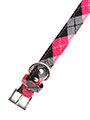 Pink Argyle Fabric Collar