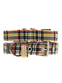 Brown Tartan Collar & Lead Set