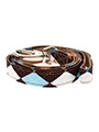 Brown & Blue Argyle Collar & Lead Set