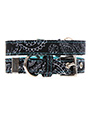 Black & Blue Paisley Collar & Lead Set