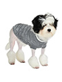 Grey Ruffle Knit Sweater