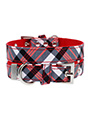 Red & White Plaid Fabric Collar