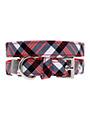 Red & White Plaid Fabric Collar
